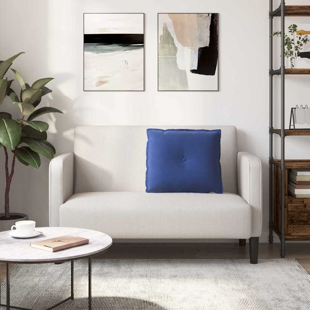 VidaXL Rugkussen Politieblauw 60 x 50 cm Katoen Stof