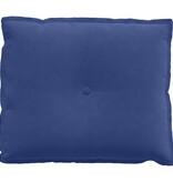 VidaXL Rugkussen Politieblauw 60 x 50 cm Katoen Stof