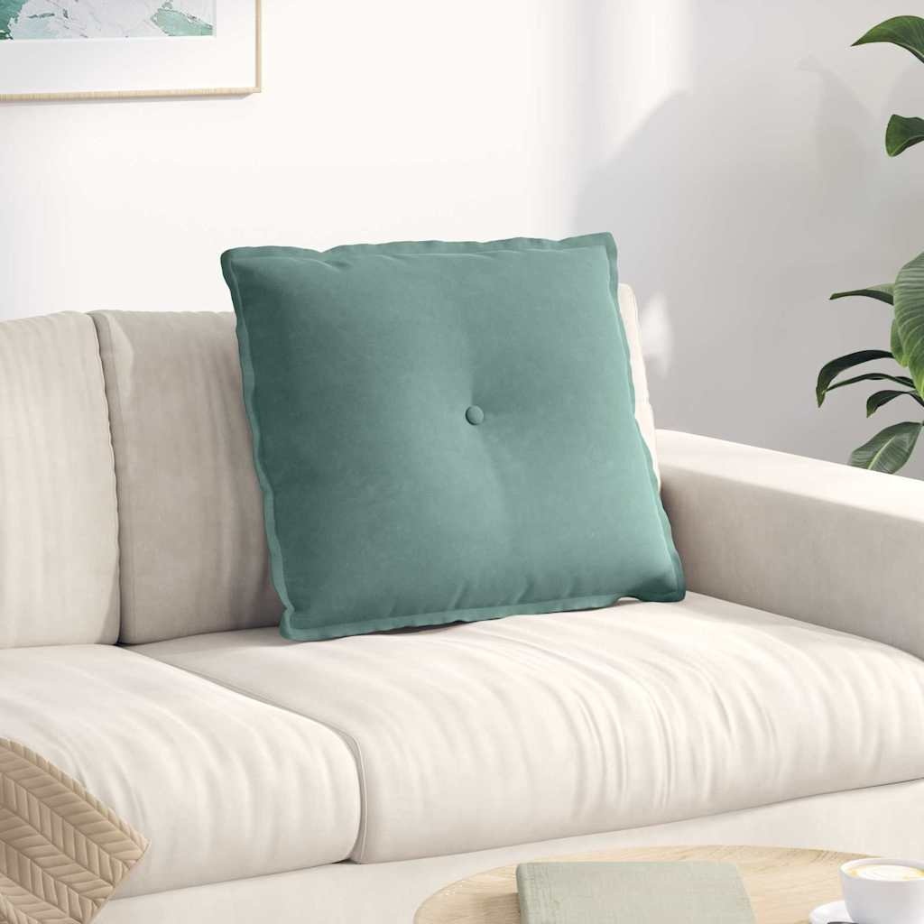 VidaXL Rugkussen Zeegroen 60 x 50 cm Katoen Stof