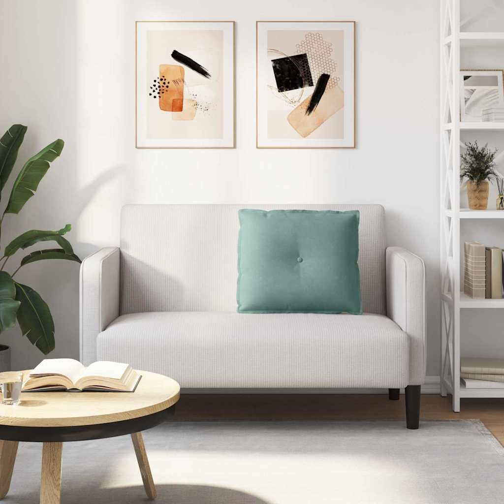 VidaXL Rugkussen Zeegroen 60 x 50 cm Katoen Stof