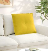 VidaXL Rugkussen Geel 60 x 50 cm Katoen Stof