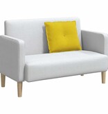 VidaXL Rugkussen Geel 60 x 50 cm Katoen Stof