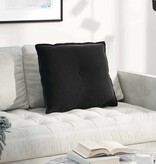 VidaXL Rugkussen Zwart 60 x 50 cm Katoen Stof