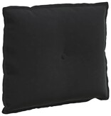 VidaXL Rugkussen Zwart 60 x 50 cm Katoen Stof