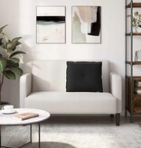 VidaXL Rugkussen Zwart 60 x 50 cm Katoen Stof