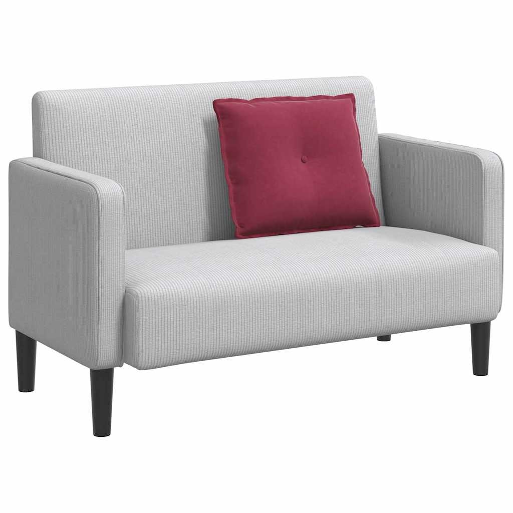 VidaXL Rugkussen Wijnrood 60 x 50 cm Katoen Stof