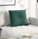 VidaXL Rugkussen Donkergroen 60 x 50 cm Katoen Stof