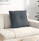 VidaXL Rugkussen Donkergrijs 60 x 50 cm Katoen Stof