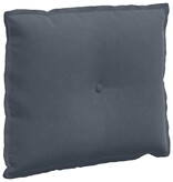 VidaXL Rugkussen Donkergrijs 60 x 50 cm Katoen Stof