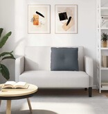 VidaXL Rugkussen Donkergrijs 60 x 50 cm Katoen Stof