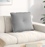 VidaXL Rugkussen Wolkengrijs 60 x 19 x 50 cm Stof