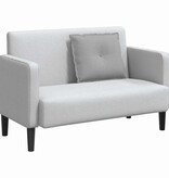 VidaXL Rugkussen Wolkengrijs 60 x 19 x 50 cm Stof