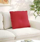 VidaXL Rugkussen Rood 60 x 19 x 50 cm Stof