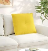 VidaXL Rugkussen Lichtgeel 60 x 19 x 50 cm Stof