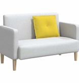 VidaXL Rugkussen Lichtgeel 60 x 19 x 50 cm Stof