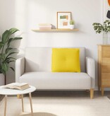 VidaXL Rugkussen Lichtgeel 60 x 19 x 50 cm Stof