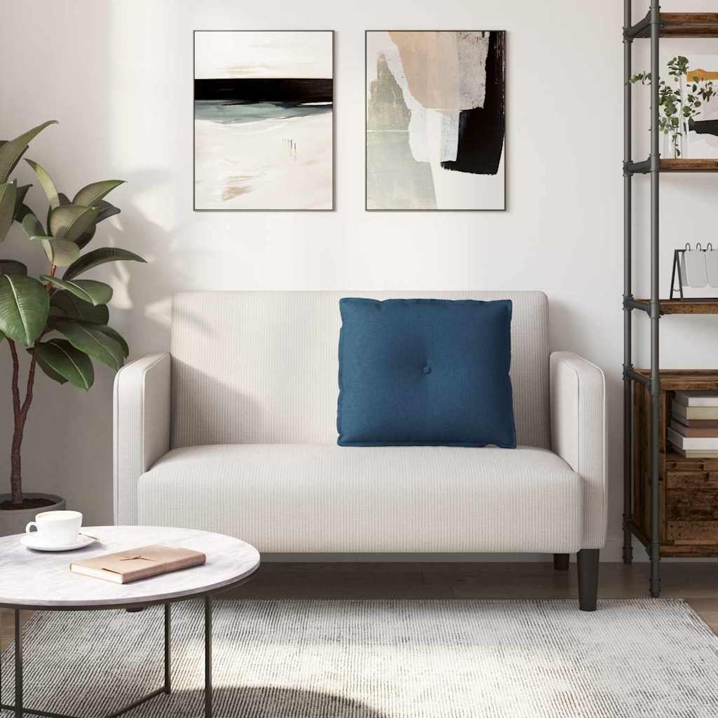 VidaXL Rugkussen Blauw 60 x 19 x 50 cm Stof