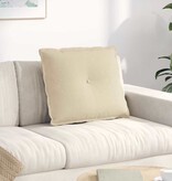 VidaXL Rugkussen Crème 60 x 19 x 50 cm Stof