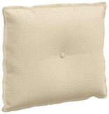 VidaXL Rugkussen Crème 60 x 19 x 50 cm Stof