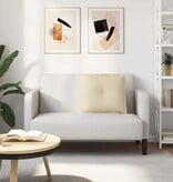 VidaXL Rugkussen Crème 60 x 19 x 50 cm Stof