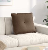 VidaXL Rugkussen Bruin 60 x 19 x 50 cm Stof