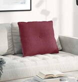 VidaXL Rugkussen Wijnrood 60 x 19 x 50 cm Stof