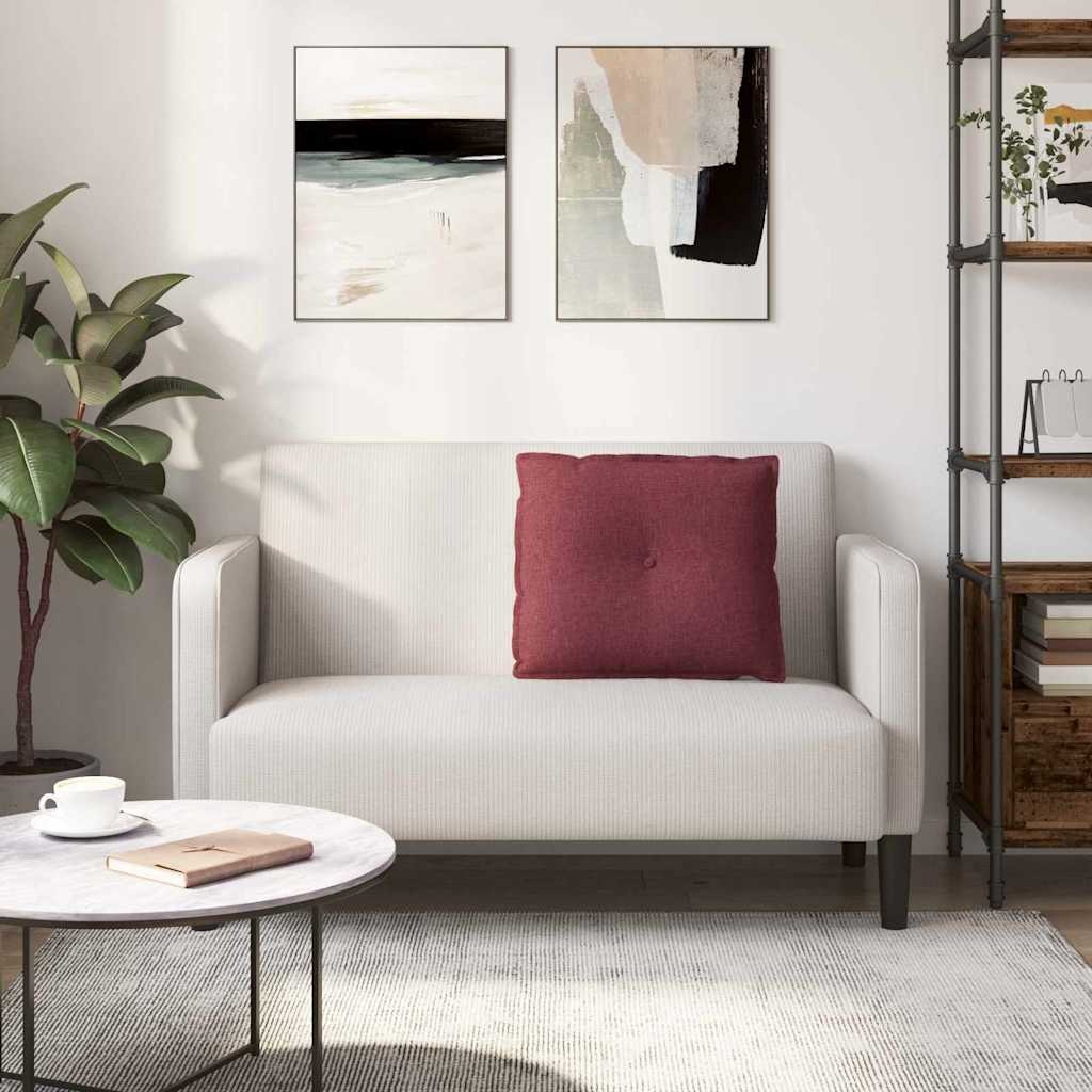 VidaXL Rugkussen Wijnrood 60 x 19 x 50 cm Stof