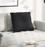 VidaXL Rugkussen Zwart 60 x 19 x 50 cm Stof