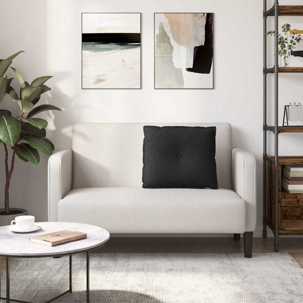 VidaXL Rugkussen Zwart 60 x 19 x 50 cm Stof