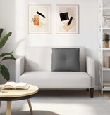 VidaXL Rugkussen Donkergrijs 60 x 19 x 50 cm Stof