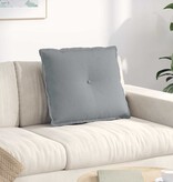 VidaXL Rugkussen Lichtgrijs 60 x 19 x 50 cm Stof