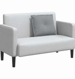 VidaXL Rugkussen Lichtgrijs 60 x 19 x 50 cm Stof