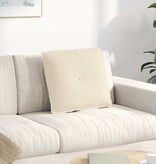 VidaXL Rugkussen Beige 50 x 45 cm Microvezel Stof