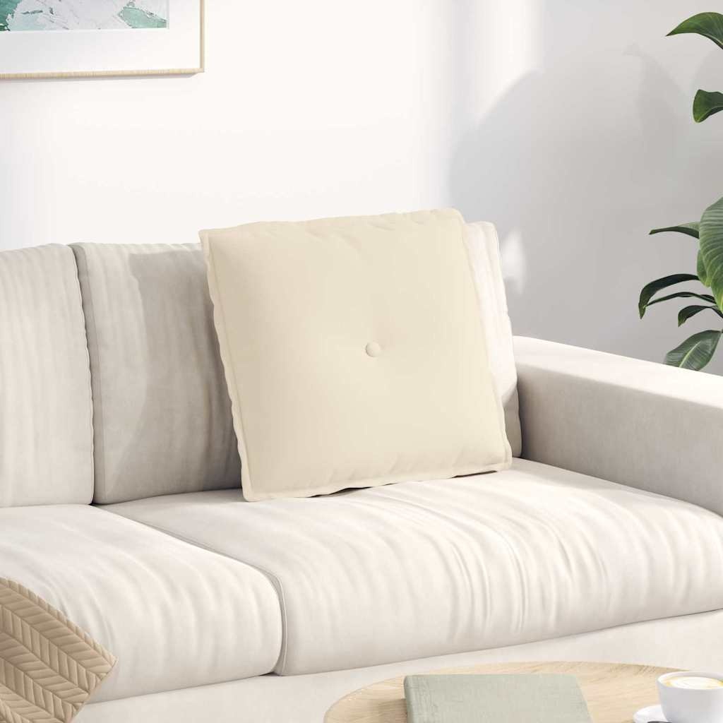 VidaXL Rugkussen Beige 50 x 45 cm Microvezel Stof