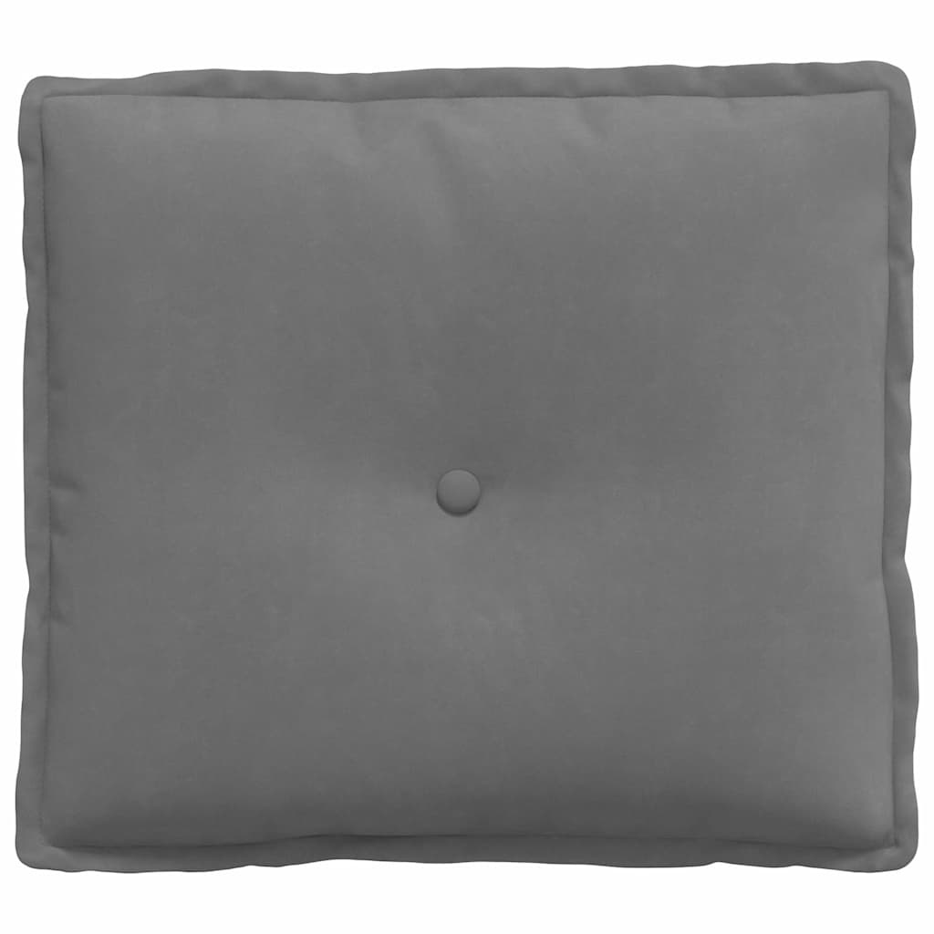 VidaXL Rugkussen Donkergrijs 50 x 45 cm Microvezel Stof