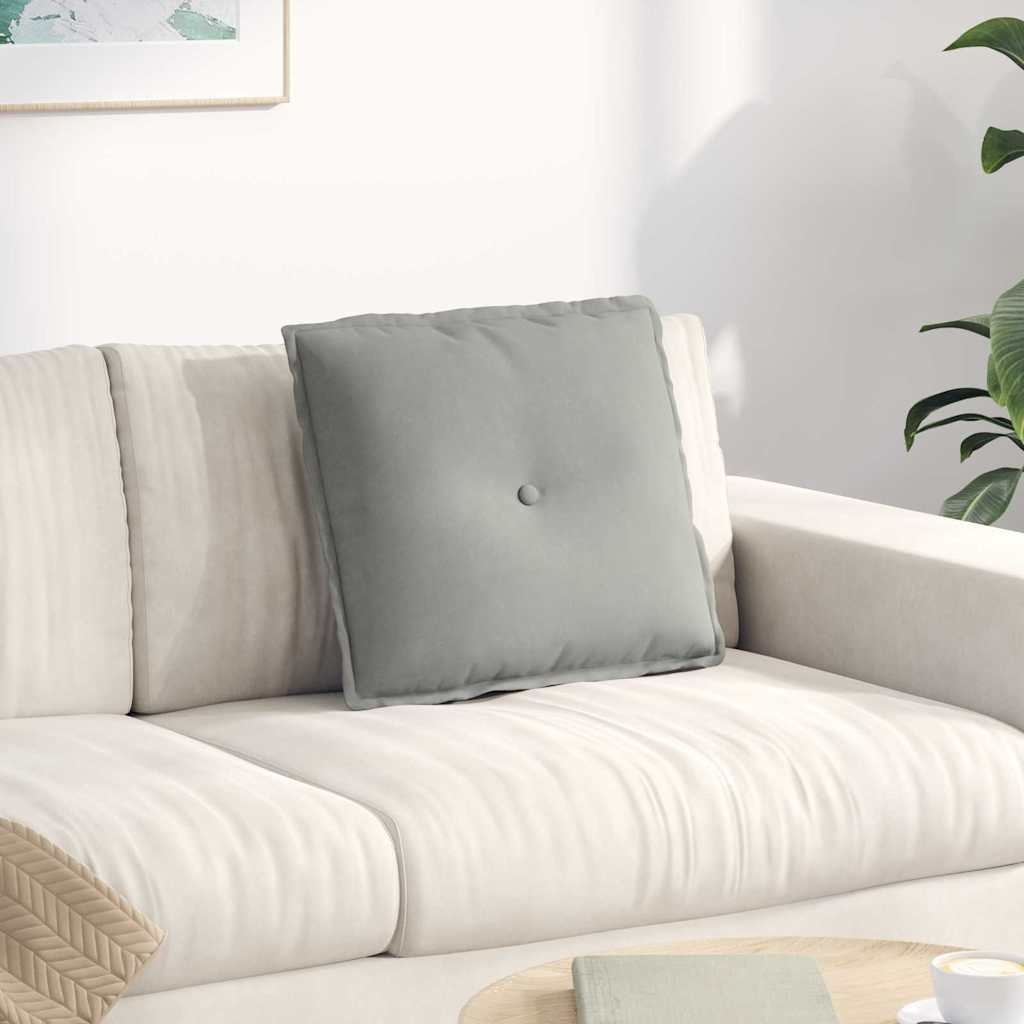 VidaXL Rugkussen Lichtgrijs 50 x 45 cm Microvezel Stof