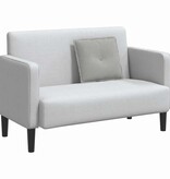 VidaXL Rugkussen Lichtgrijs 50 x 45 cm Microvezel Stof