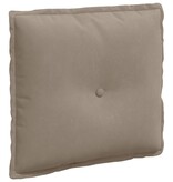 VidaXL Rugkussen Taupe 50 x 45 cm Microvezel Stof