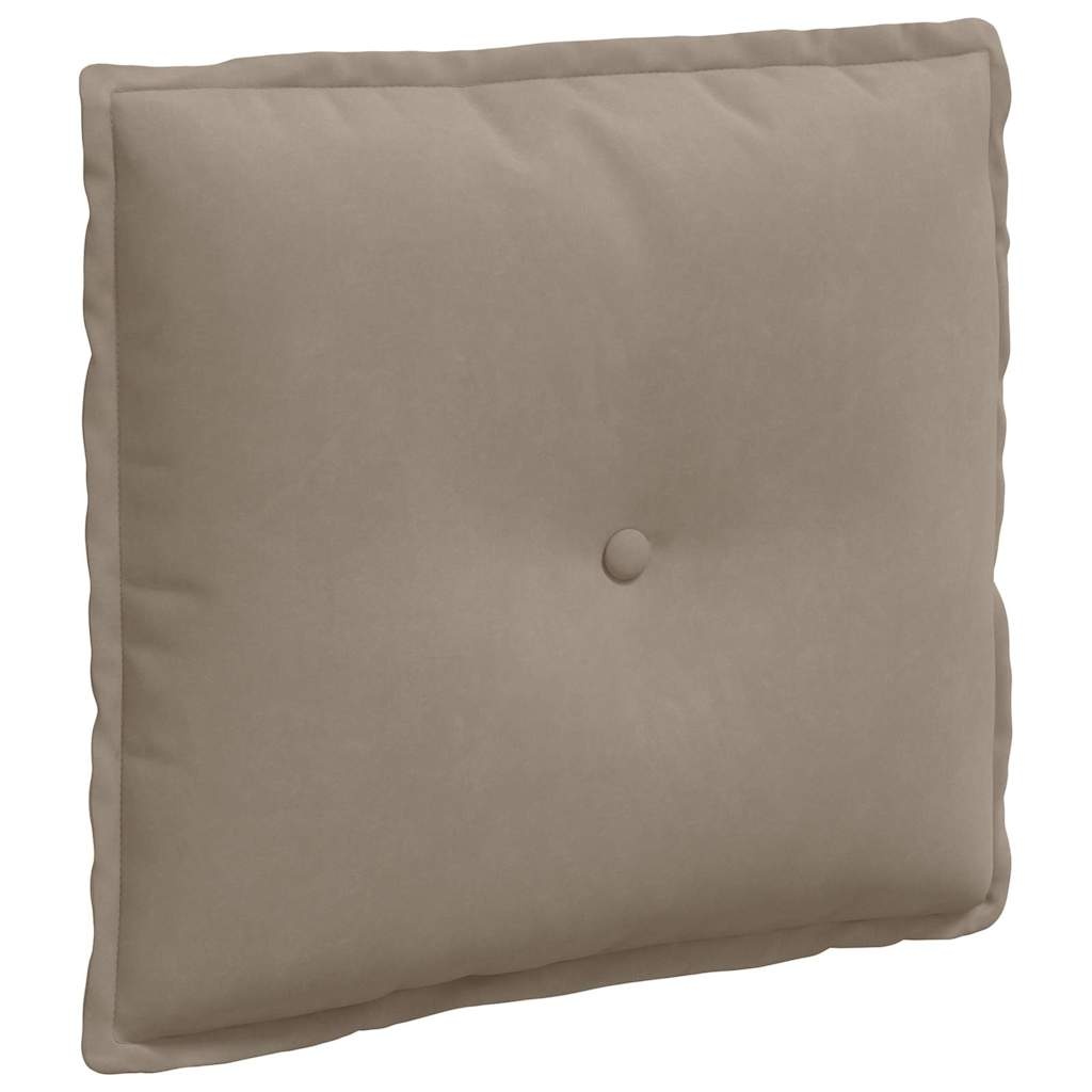 VidaXL Rugkussen Taupe 50 x 45 cm Microvezel Stof
