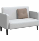 VidaXL Rugkussen Taupe 50 x 45 cm Microvezel Stof