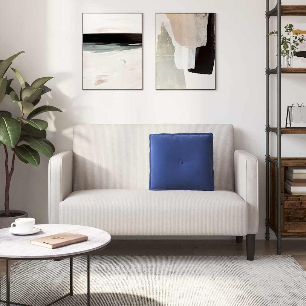 VidaXL Rugkussen Politieblauw 50 x 45 cm Katoen Stof