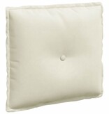 VidaXL Rugkussen Crème 50 x 45 cm Katoen Stof