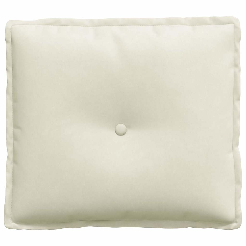 VidaXL Rugkussen Crème 50 x 45 cm Katoen Stof