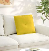 VidaXL Rugkussen Geel 50 x 45 cm Katoen Stof