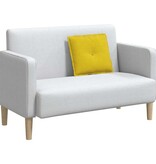 VidaXL Rugkussen Geel 50 x 45 cm Katoen Stof