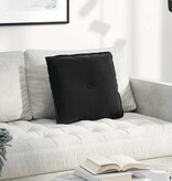 VidaXL Rugkussen Zwart 50 x 45 cm Katoen Stof