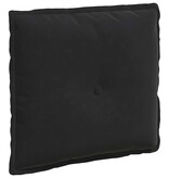 VidaXL Rugkussen Zwart 50 x 45 cm Katoen Stof