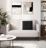 VidaXL Rugkussen Zwart 50 x 45 cm Katoen Stof