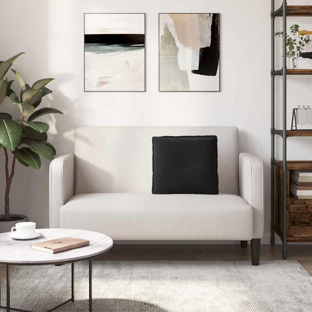 VidaXL Rugkussen Zwart 50 x 45 cm Katoen Stof