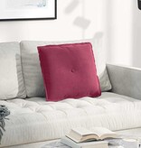 VidaXL Rugkussen Wijnrood 50 x 45 cm Katoen Stof